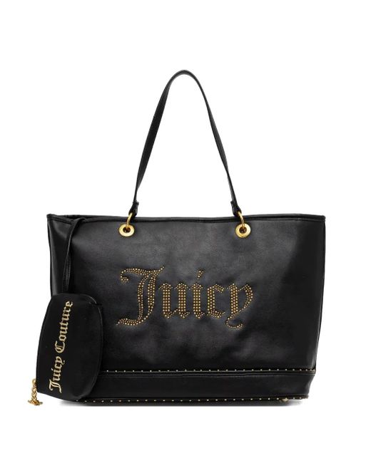 Juicy Couture Black Medium Studded-Embellishment Tote Bag