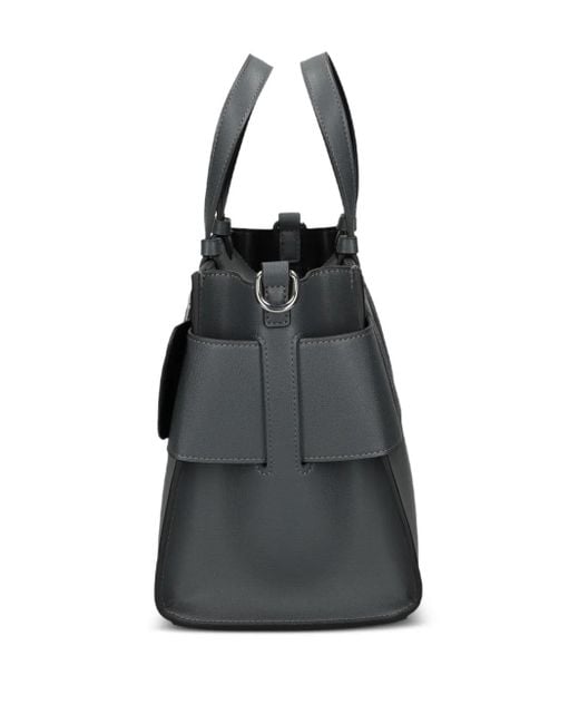 ARMANI EXCHANGE Black Medium Logo-Plaque Tote Bag