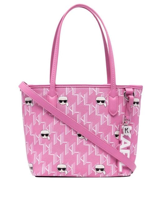 Karl Lagerfeld Small K/ikonik Tote Bag in Pink Lyst Canada