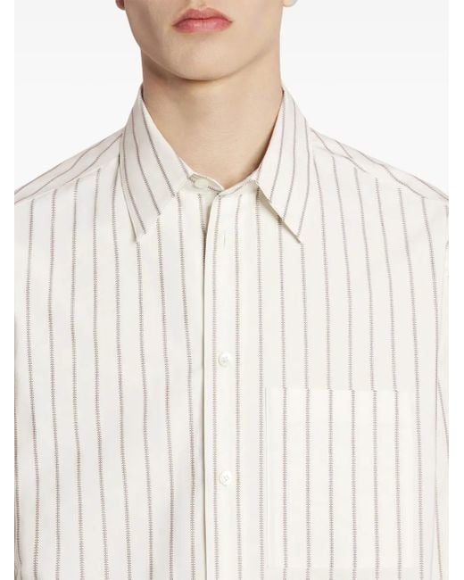 Lanvin White Striped Shirt for men