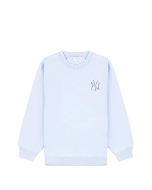Sporty & Rich Blue Yankees Krystal Sweater