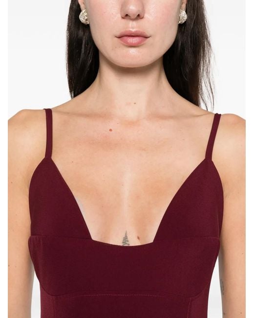 Robe Mi-Longue À Fines Bretelles Tess Axel 113 en coloris Red