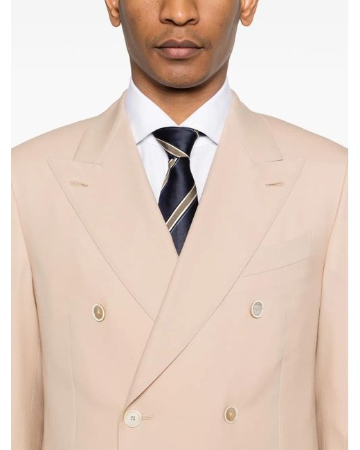 Caruso Pink Double-Breasted Suit for men