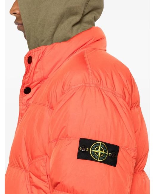 Stone Island Down Jackets in het Orange voor heren