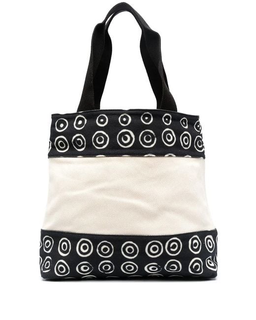 10 Corso Como Black Spiral Print Tote Bag