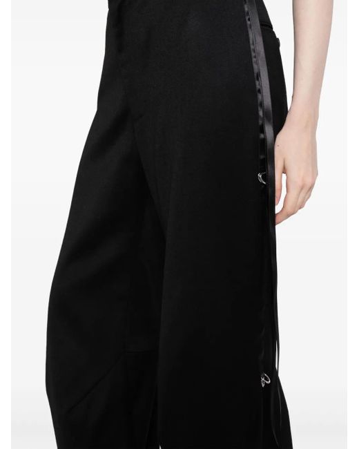 R13 Black Articulated Tuxedo Trousers