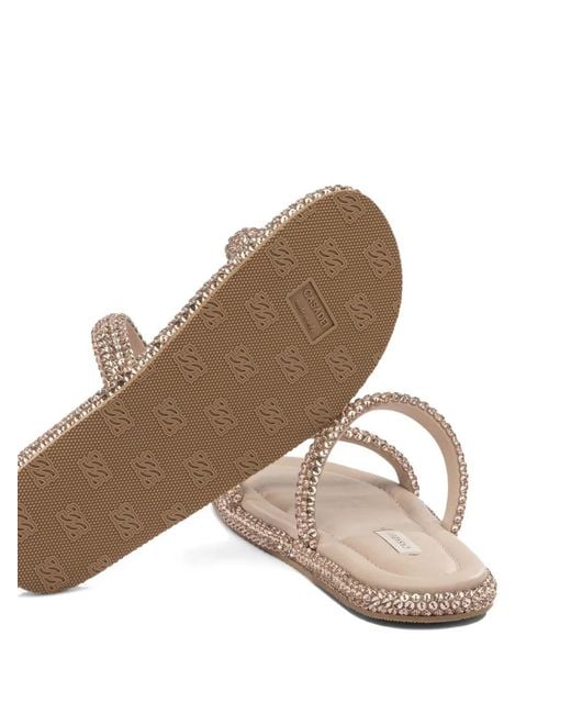 Casadei Multicolor Bead-Embellished Sandals
