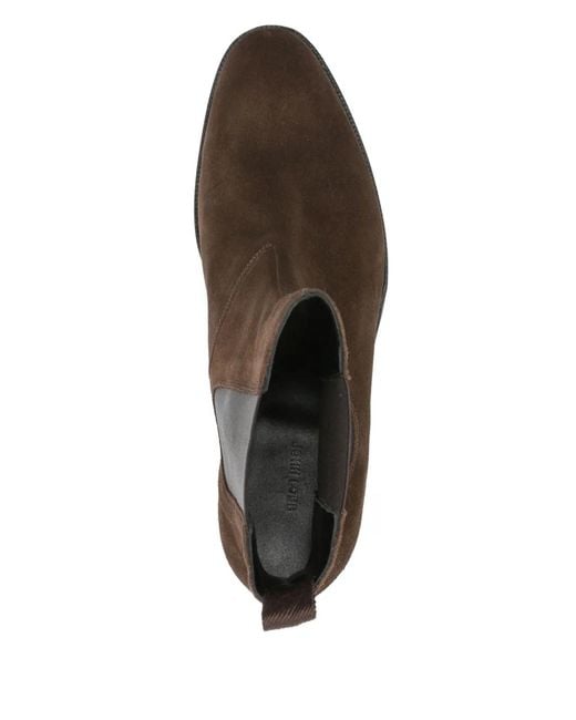 John Lobb Brown Suede Chelsea Boots for men
