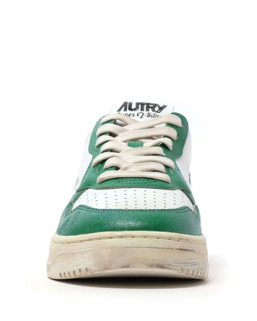 Autry Super Vintage Leren Sneakers in het Green