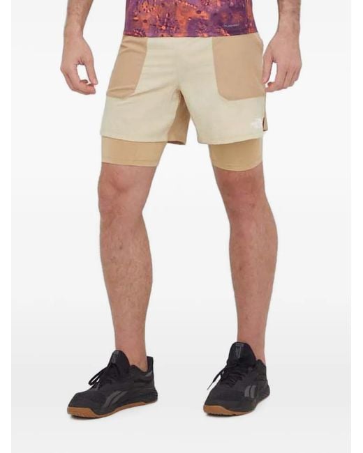 The North Face Natural Colour-Block Shorts for men