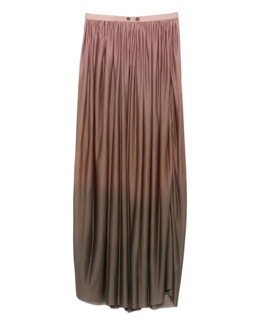 Faliero Sarti Brown Ombre Pleated Skirt
