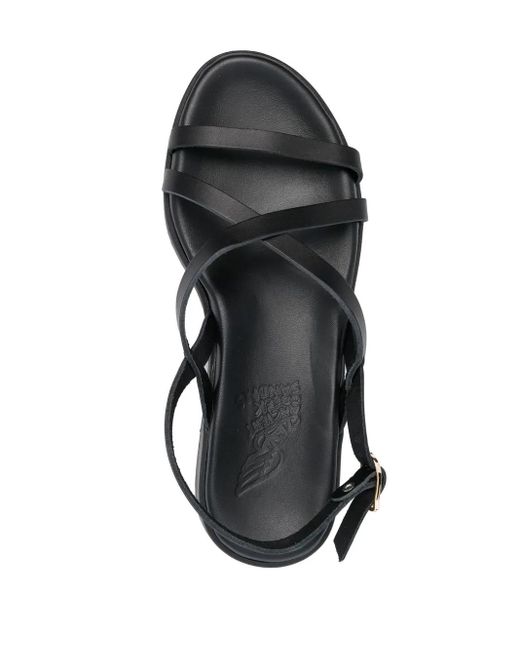 Ancient Greek Sandals Black Silia Slingback Sandals