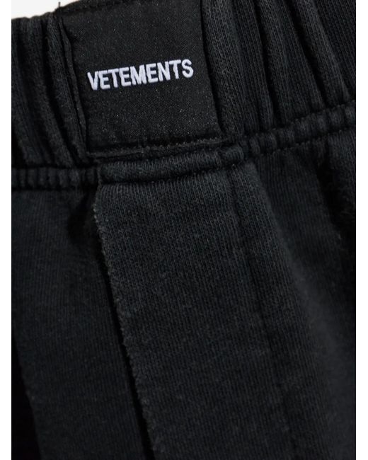 Vetements Black Elasticated-Waist Track Pants for men