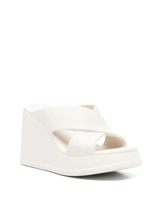 Melissa White Crossover-Strap Sandals