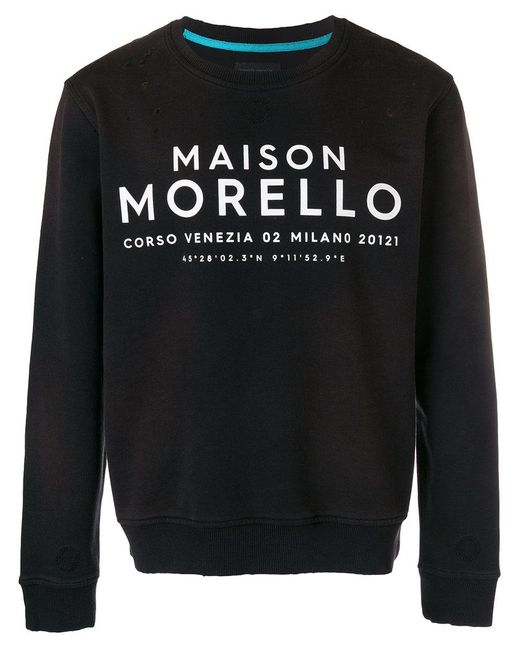 Felpa 'Maison Morello' di Frankie Morello in Black da Uomo