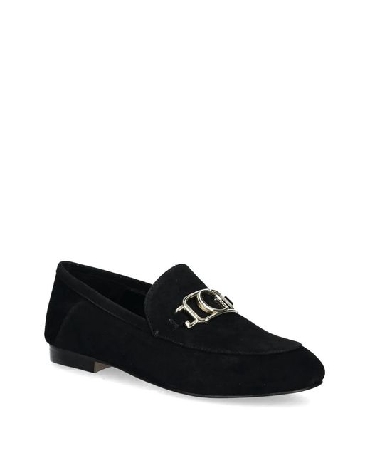Guess Black Logo-Plaque Loafers