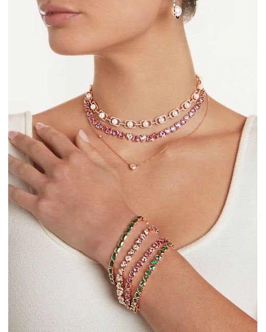 SHAY Pink 18kt Rose Gold Heart Sapphire Bracelet