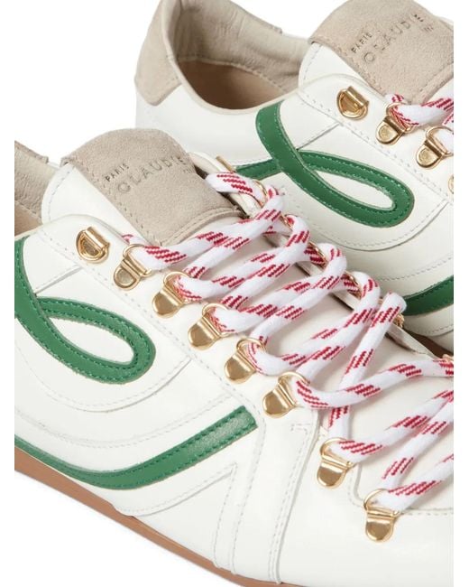 Claudie Pierlot White Swing Leather Sneakers