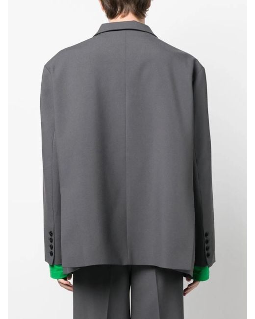 Frankie Shop Gray Boxy Single-Breasted Blazer for men
