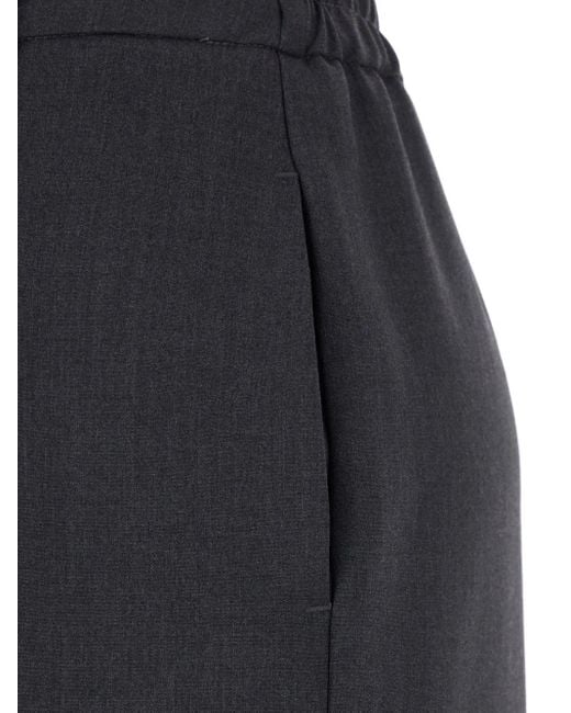 Twinset Black Elastic-Waist Maxi Pencil Skirt