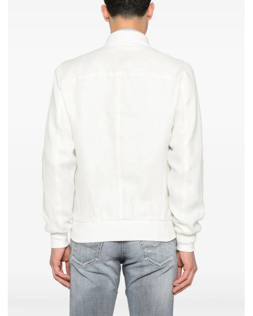 Barba Napoli White Linen Jacket for men