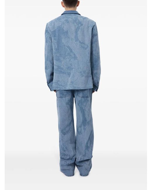 CEEC Jeansblazer Mit Laser-Cuts in Blue für Herren