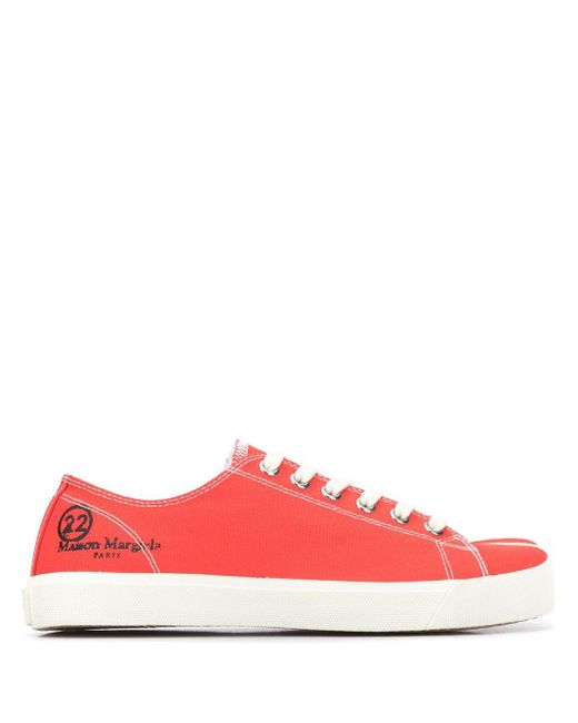 Maison Margiela キャンバス レッド キャンバス Tabi 足袋 スニーカー カラー レッド メンズ 38 オフ Lyst Maison Margiela キャンバス レッド キャンバス Tabi 足袋 スニーカー カラー レッド メンズ 38 オフ Lyst