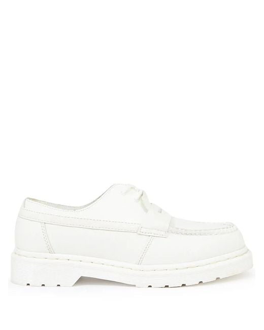 MM6 by Maison Margiela White X Dr Martens Leather Loafers