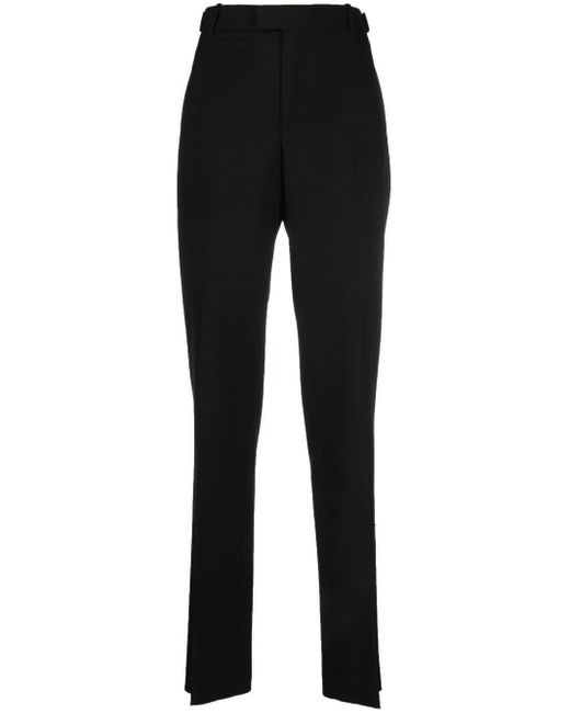 Pantalon slim à taille haute Bottega Veneta en coloris Black