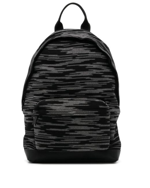 Missoni Black Space-dyed Slub-texture Backpack for men