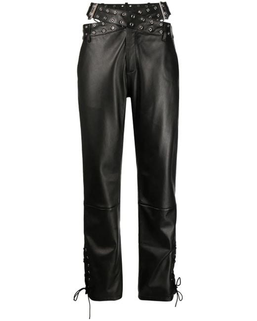 Monse Black Lederhose Mit Gürtel