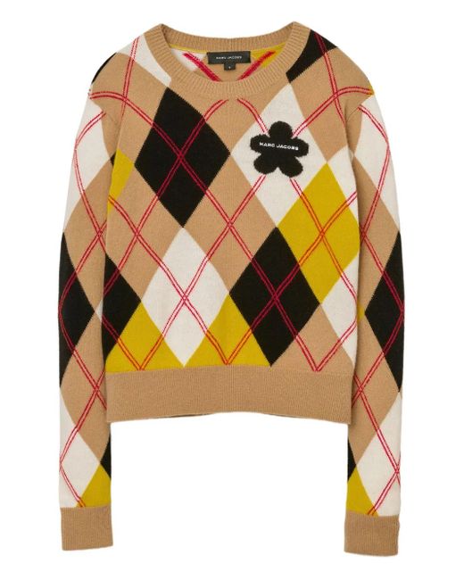 Jersey con aplique floral Marc Jacobs de color Brown