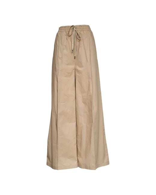 Department 5 Natural Sly Drawstring Palazzo Pants