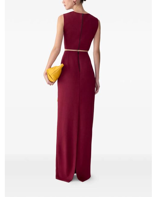 Carolina Herrera Purple Sleeveless Cropped Top