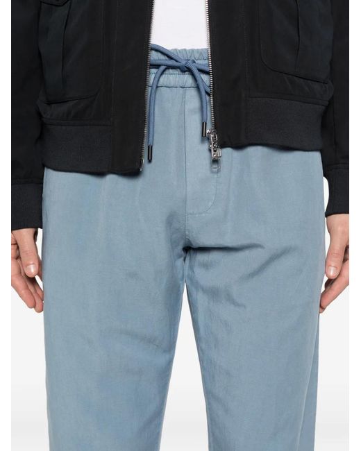 Dondup Blue Drawstring Trousers for men