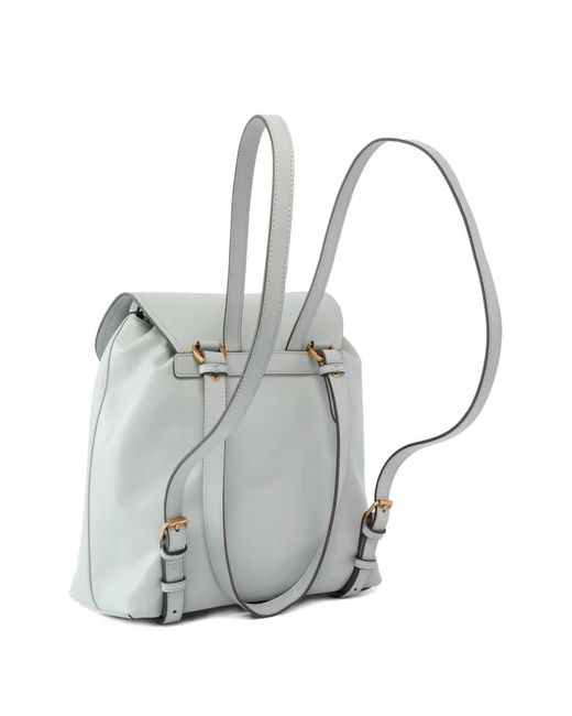 Pinko Gray Medium Saddle Backpack