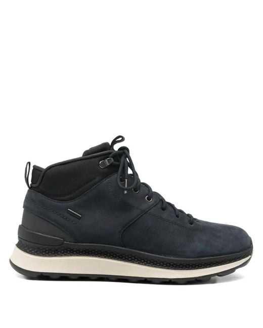 Geox Black Apherica Leather Boots for men