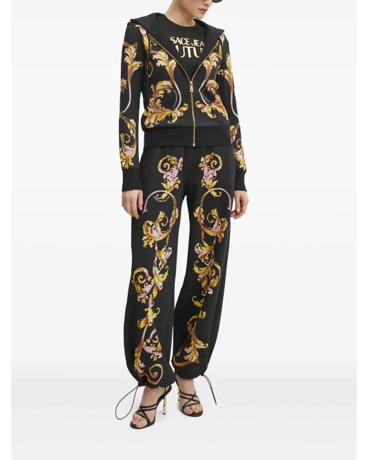 Versace Jeans Couture Black Outline Barocco Hoodie