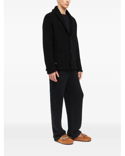 Alanui Black Finest Icon Cardigan for men