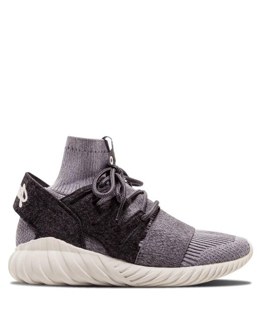Adidas Brown X Kith Tubular Doom Primeknit Sneakers