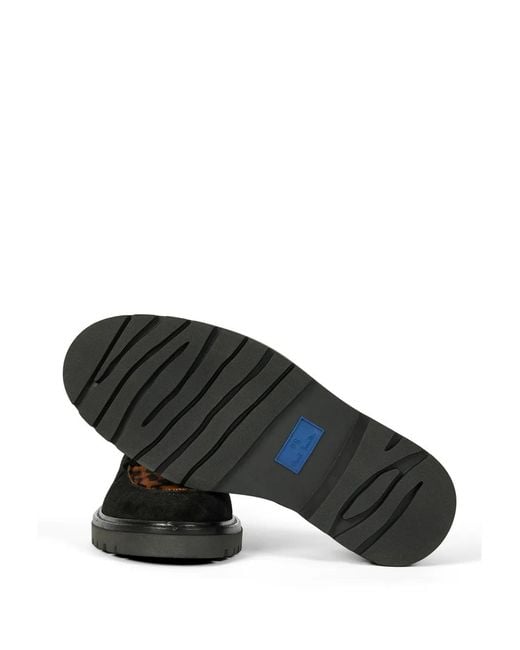 Paul Smith Black Mocassins Bolzano À Imprimé Léopard for men