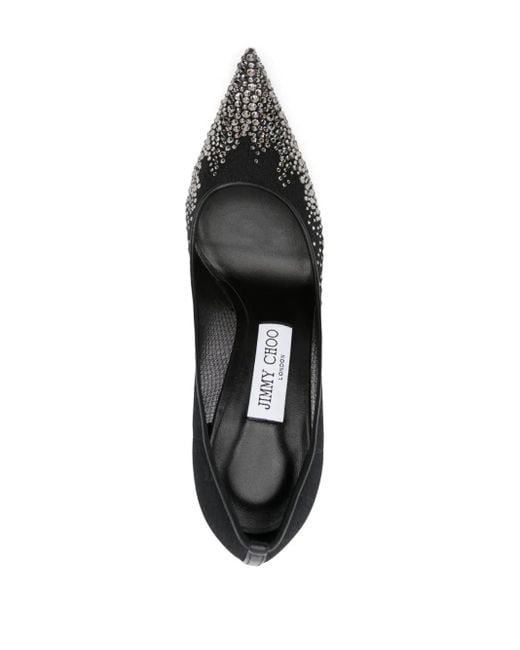 Jimmy Choo Black Love Pumps Mit Kristallen 85Mm