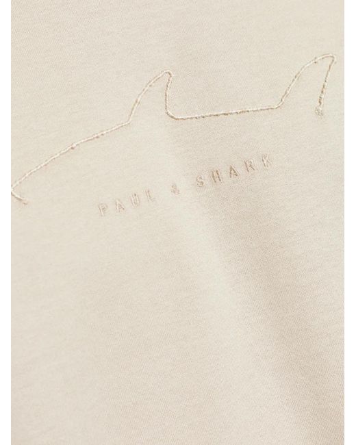 Paul & Shark White T-Shirt À Logo Brodé for men