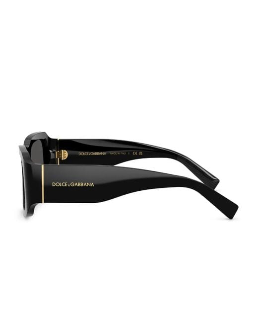 Dolce & Gabbana Black Rectangle-Frame Sunglasses for men