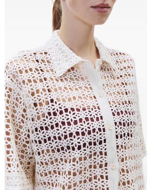 Camisa De Ganchillo Alysi de color White