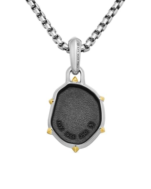 David Yurman Metallic 18Kt And Sterling Capricorn Amulet (33Mm) for men