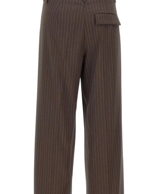 Marella Brown Pinstripe Trousers