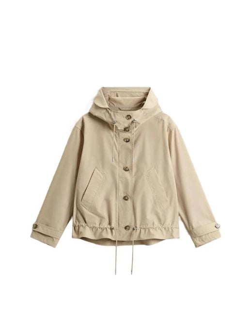 Woolrich Natural Veste À Capuche