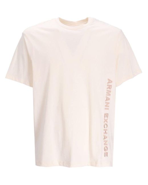 Armani Exchange Natural Logo-print Cotton T-shirt for men