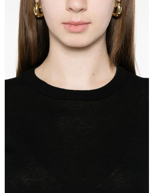 C.T.Plage Black Crew-Neck T-Shirt